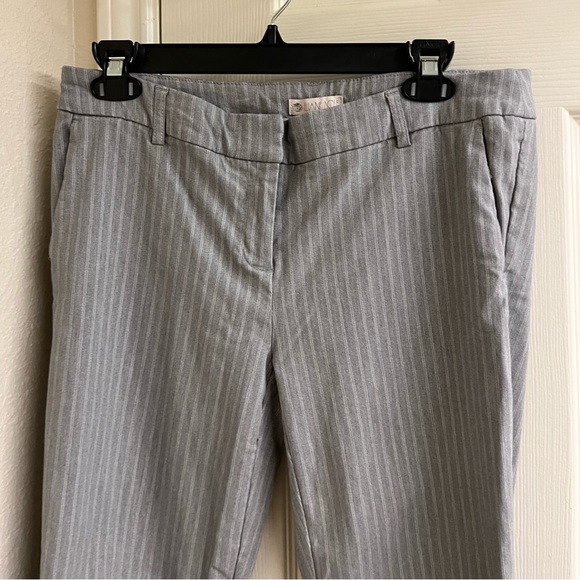 Eliane Rose grey pinstripe slacks trousers straight leg dress pants corp… - Picture 3 of 9